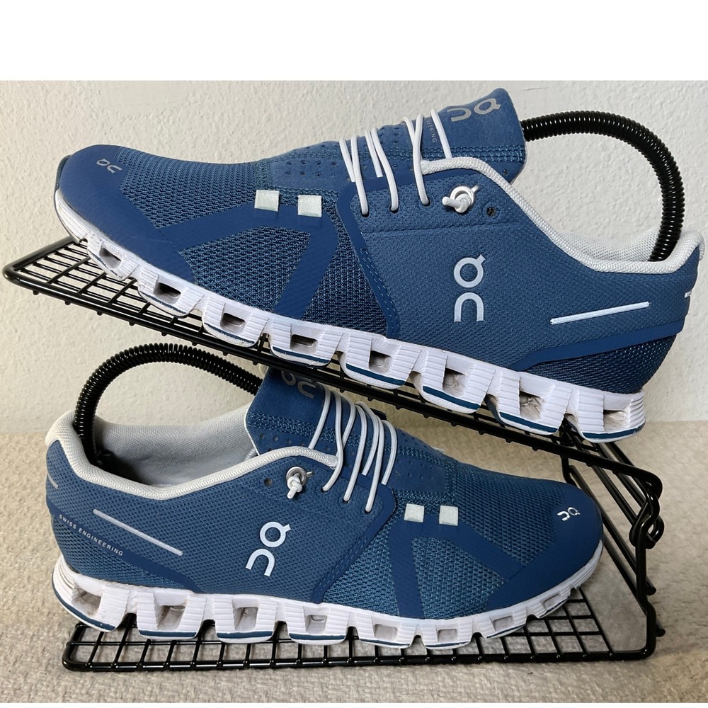 On Cloud Womens 8.5 Denim Blue Running Shoes Sneakers CloudTec Mesh 19.4026 - Picture 2 of 12